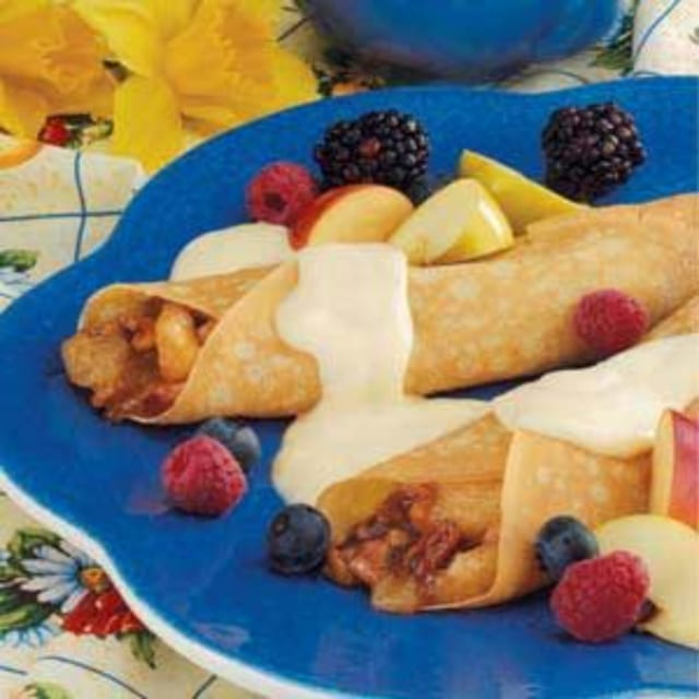 Apple Pecan Crepes.